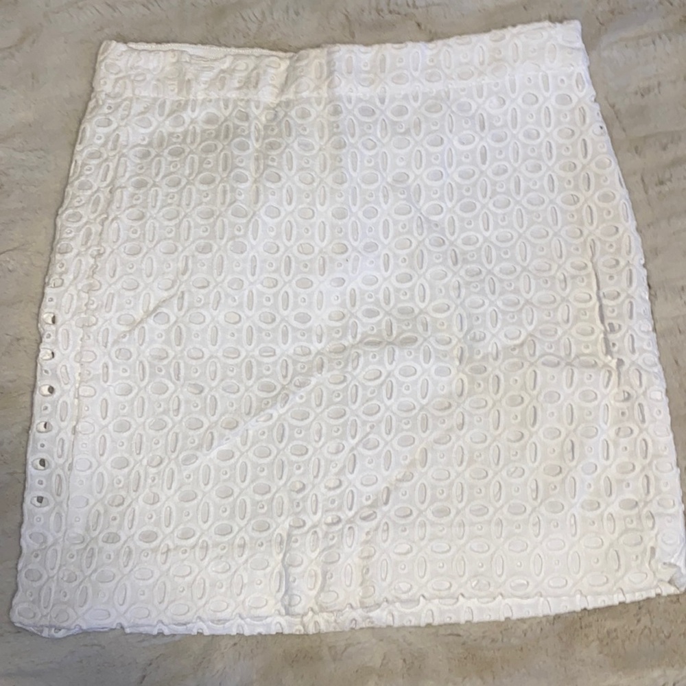 J. Crew white islet skirt